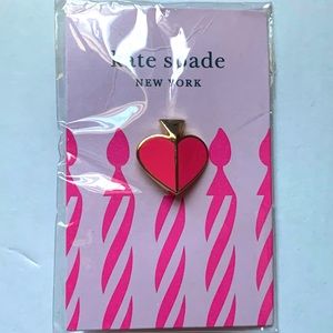 Kate Spade Pink Heart Pin